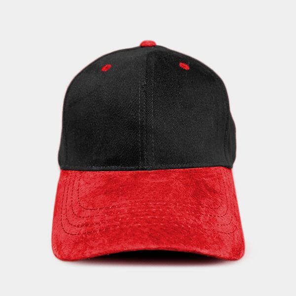 Two Colour Heavy Brushed Cotton/Suede Peaked Baseball Hat Thumbnail