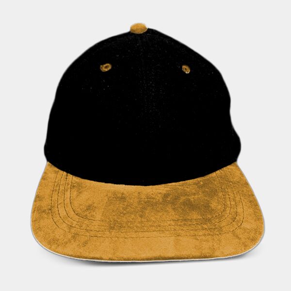 Two Colour Heavy Brushed Cotton/Suede Peaked Baseball Hat  Thumbnail