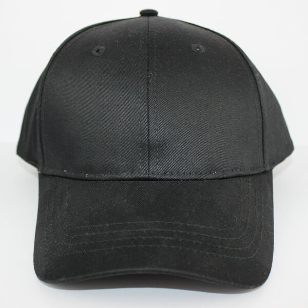 Black Baseball Cap Velcro Strap Thumbnail